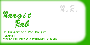 margit rab business card
